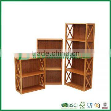 Fuboo--Multifunctional Bamboo bookrack storage shelves decoration shelf