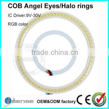 Guangzhou Isense OEM ODM factory multi color universal ccfl angel eyes halo rings 90mm 100mm 110mm 120mm 130mm 140mm