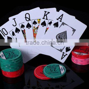Customized Heat Resistant Casino Poker Cards UV Resistant Gold Playing Cards Glossy Poker Playing Card ---DH20549 photo-3