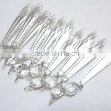 38mm Crystal U-drop Icicle Drop With 14mm Octagon Crystal Beads photo-3