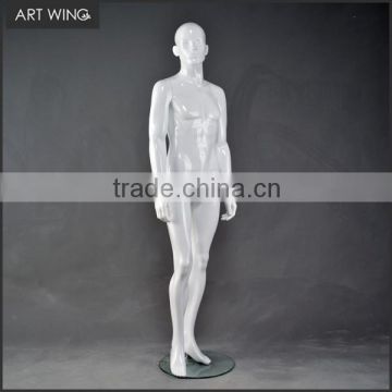 fiberglass white fashion chrome male bust mannequin model for sale