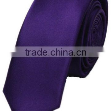 men polyester solid necktie