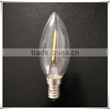 Wholesale Candle C35 E14 1W LED filament bulb cool white 6000K-6500K