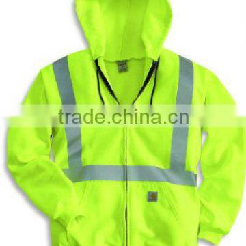 High visibility cool design warm reflective fleece jacket