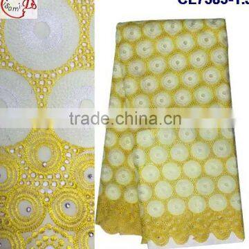 CL7583 2016 Chowleedee High quality Top Fashion Latest Design voile swiss cord lace