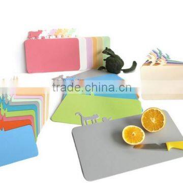 cute animal shaped plastic chopping block cutting board