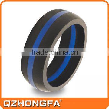 Custom design wholesale silicone men's ring for sportsman and workers