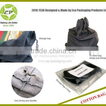 Cheap Bulk Drawstring Cotton Bag With Logo Print For Shoes and Purse photo-3