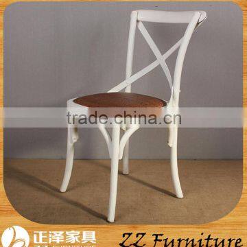 cross back wood dining chair