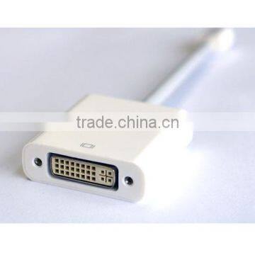 Hot sell!mini dp to dvi converter with white 100mm cable for iphone