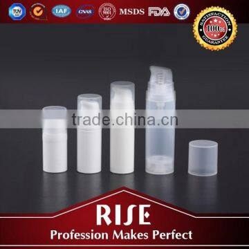 Hot sale ISO9001 Custom Luxury cosmetic 15ml airless pp bottle