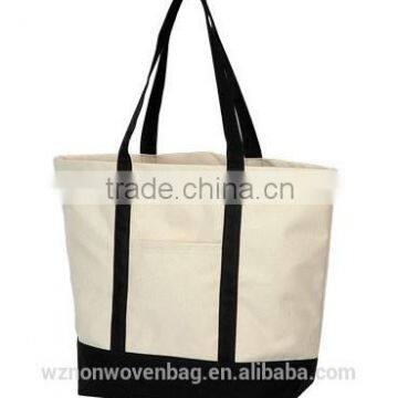 Custom Natural Blank Long Strap Shoulder Canvas Cotton Tote Bags