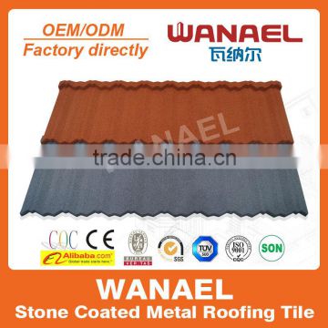 50-year-warranty Traditional/Nosen colorful sand coated roof tile sheet metal price