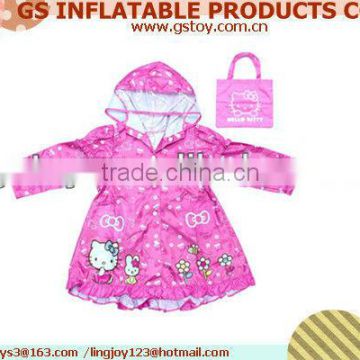 PVC girls raincoats EN71 approved