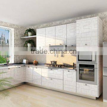 China professional manufacturer L shaped kitchen cabinet/concise and bright kitchen cabinet