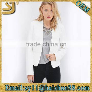 100% polyester lightweight womens fitted blazer waterproof jacket