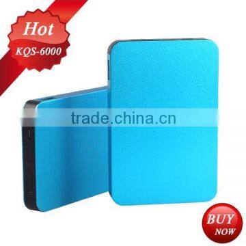 5V/1A ultra thin 6000mah aluminum ultra slim portable power bank                        
                                                Quality Choice