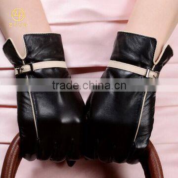 Female's top quality warm thinsulate winter leather gloves