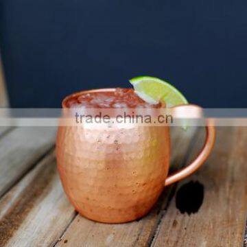 Pure Copper Hammered Beer Mugs with Brass Handle, Moscow Mule Hammered Copper Beer Mug , Solid Copper Mugs for Moscow Mule