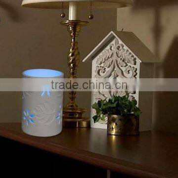 Decorative ceramic pillar candle stand for house or outdoor garden decor