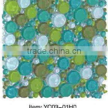 Irregular shape glass mosaic tile