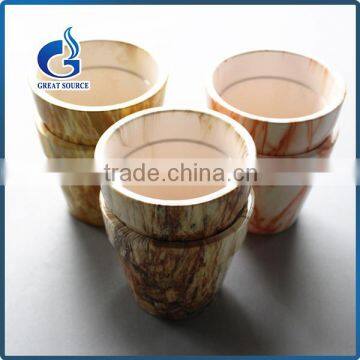 New Imitated Stone Style Finsh Flower Pot With Flamble Glazed Ceramic photo-3