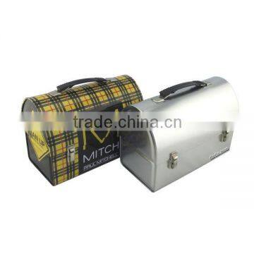 dome lunch box, handle tin box, tool case