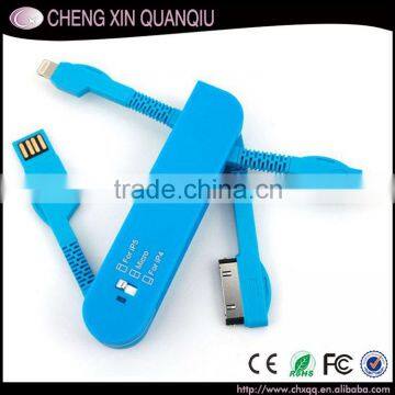 [CX]For apple cable,swiss army knife 3 in 1 usb micro data cable for iphone 6 charging cable for samsung                        
                                                Quality Choice