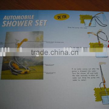 Portable factory selling 12VCar shower set CE