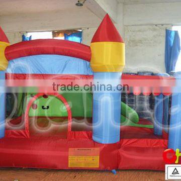 Inflatable little red bounce caslte with slide and ball pool