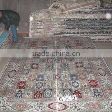 6*9 FT High Quality Handmade Pure Silk Carpet/Rugs for Hotel entrance