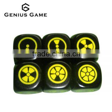 18mm Customized printing number 1-6 dice