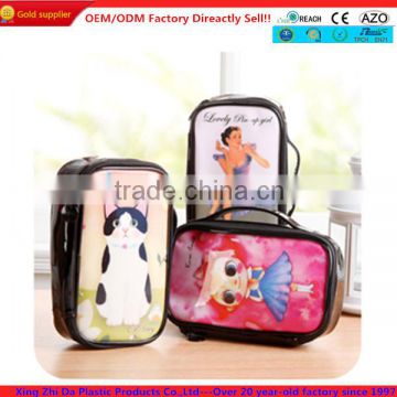 Full color printing cosmetic leather bag