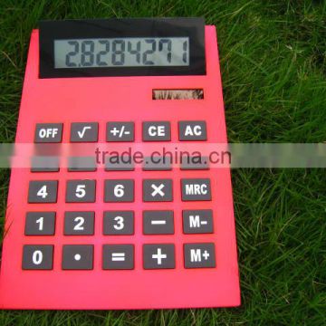 big a4 size button & big display dual power solar desk work function calculator for promotion gifts