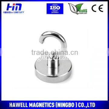 NdFeB Magnet Pot with Hook/Strong Neodymium Pot Magnet/magnetic hooks