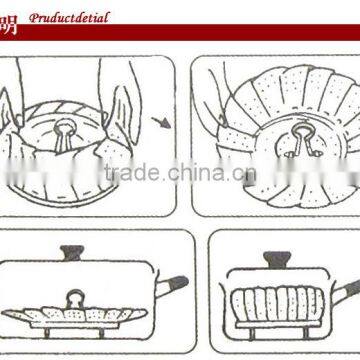 New Chinese Stainless Steel Steamer Dish Fruit Tray Folding Egg Dishes Steamer Tray Kitchen Basket photo-4