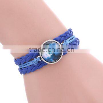 2016 Marilyn Monroe Picture Charm Bronze Color Infinity Cute Charm Leather Glass Cabochon Bracelet photo-4