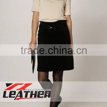 Genuine Sheep Skin Women Fashion Leather SKIRT