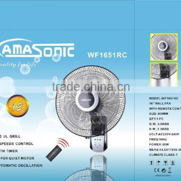 Kamasonic 16inch 3 speed 120oscillation wall fan