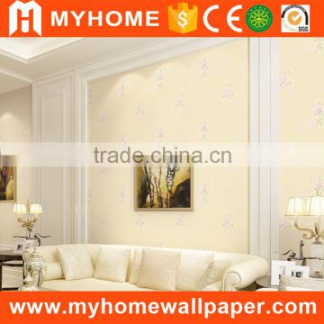 Latest flower interior wall decoration material PVC wallpaper