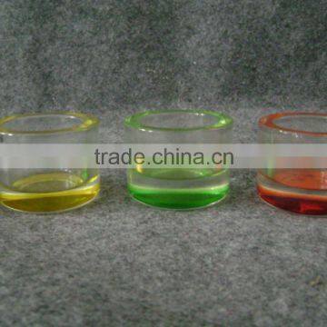 Colorful glass candle holder