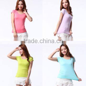 O Neck Shirts for Women Good Quality100% Cotton T Shirts