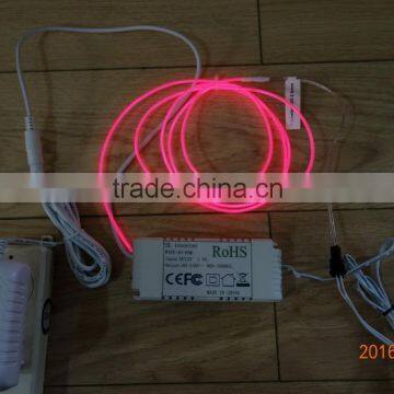 "Polar light 3"OD:2.6mm Pink EL WIRE AC110V-240V 40M-60M EL WIRE INVERTER