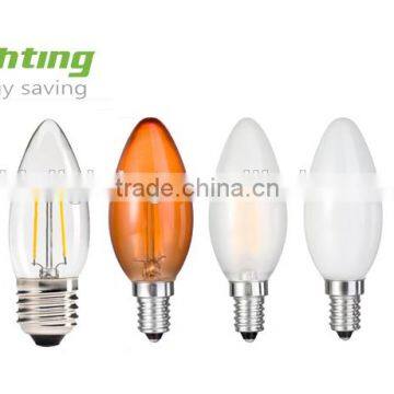 2016 Hot Selling LED Candle Light Bulbs C35F E14 2W Dimmable Led Filament Bulb photo-6