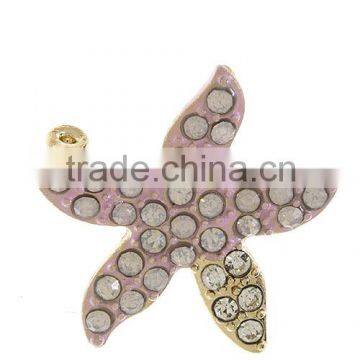 CRYTAL STUD STARFISH ORNATE BROOCH