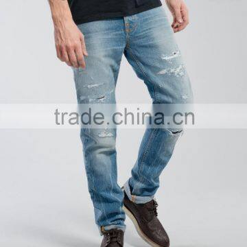 Cotton Fabric Mens Skinny Denim Jeans JX017 photo-2