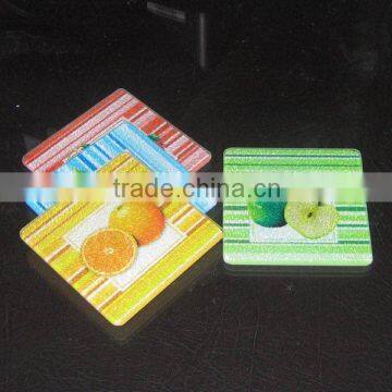 square fruit pattern PP paper glass coaster