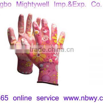 Butyronitrile coated glove Colourful glove