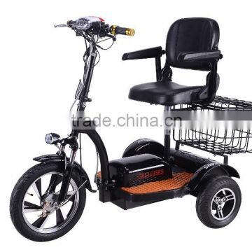 electric elder scooter with reverse gear /48v 500w 3 wheel electric scooter/motor scooter trike