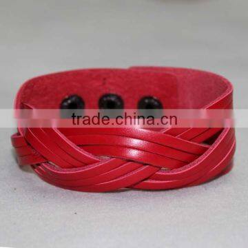 2013 Most popular plain leather bracelet for wholesaler